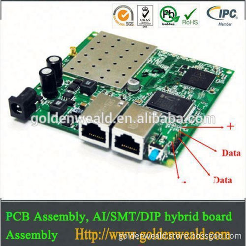 double layers pcb assembly aluminum based pcb assembly Printed circuit assembly for traffice controller with menmber switch